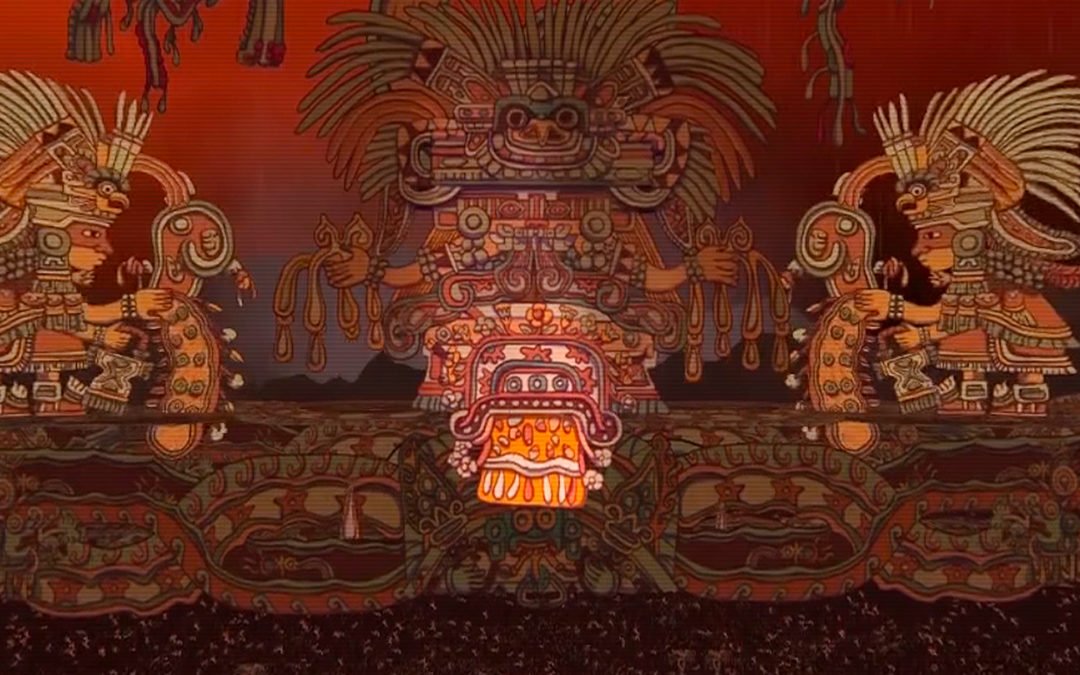 Túnel del templo de la serpiente emplumada Teotihuacán